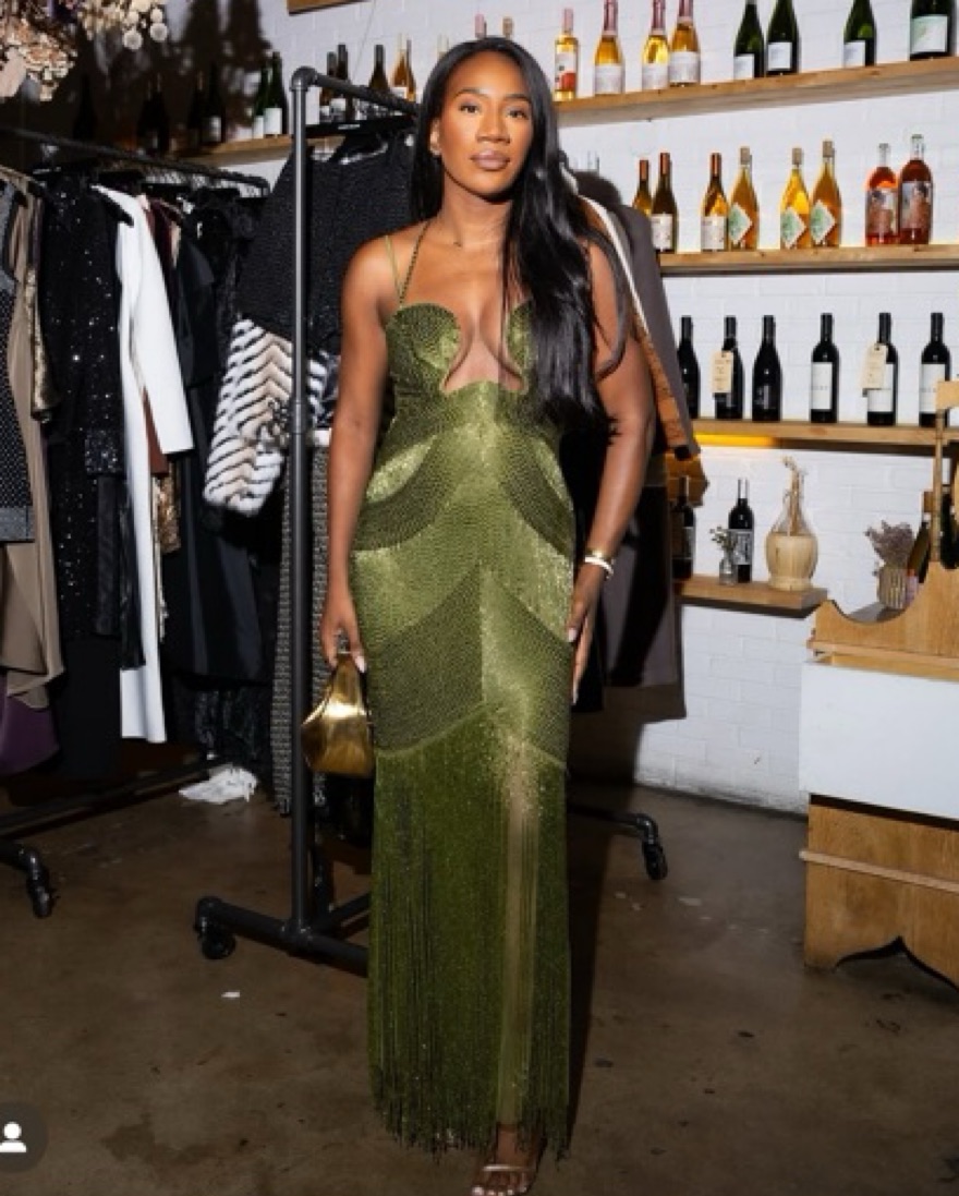Beaded Midi Dress by Karen Millen - Pickle