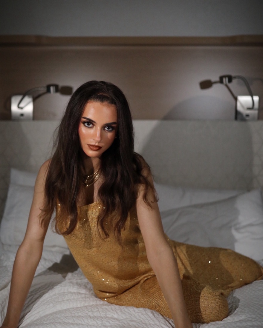 Rumored | Gold Sparkly Knit Maxi Dress by Rumored - Pickle