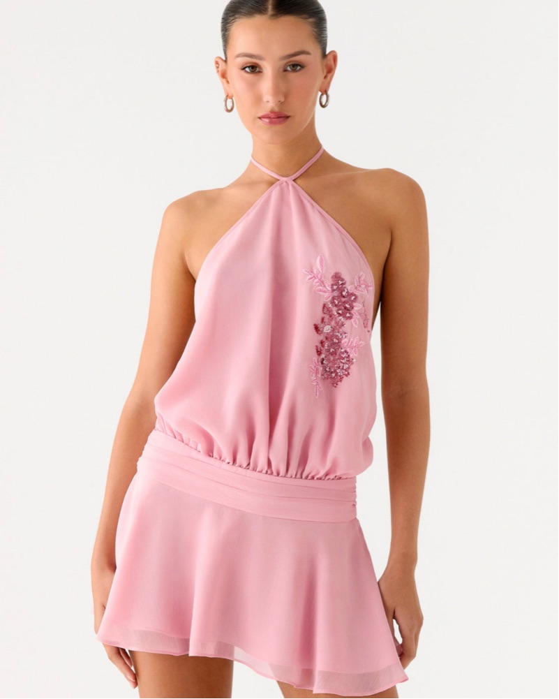 This Love Halter Mini Dress - Pink by Peppermayo - Pickle