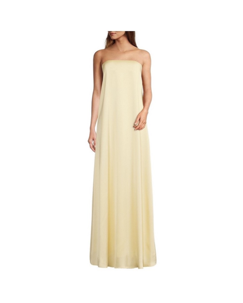 chinese dress ladies Lucia Folded Strapless Linen Maxi Dress – Endless Rose main image 1