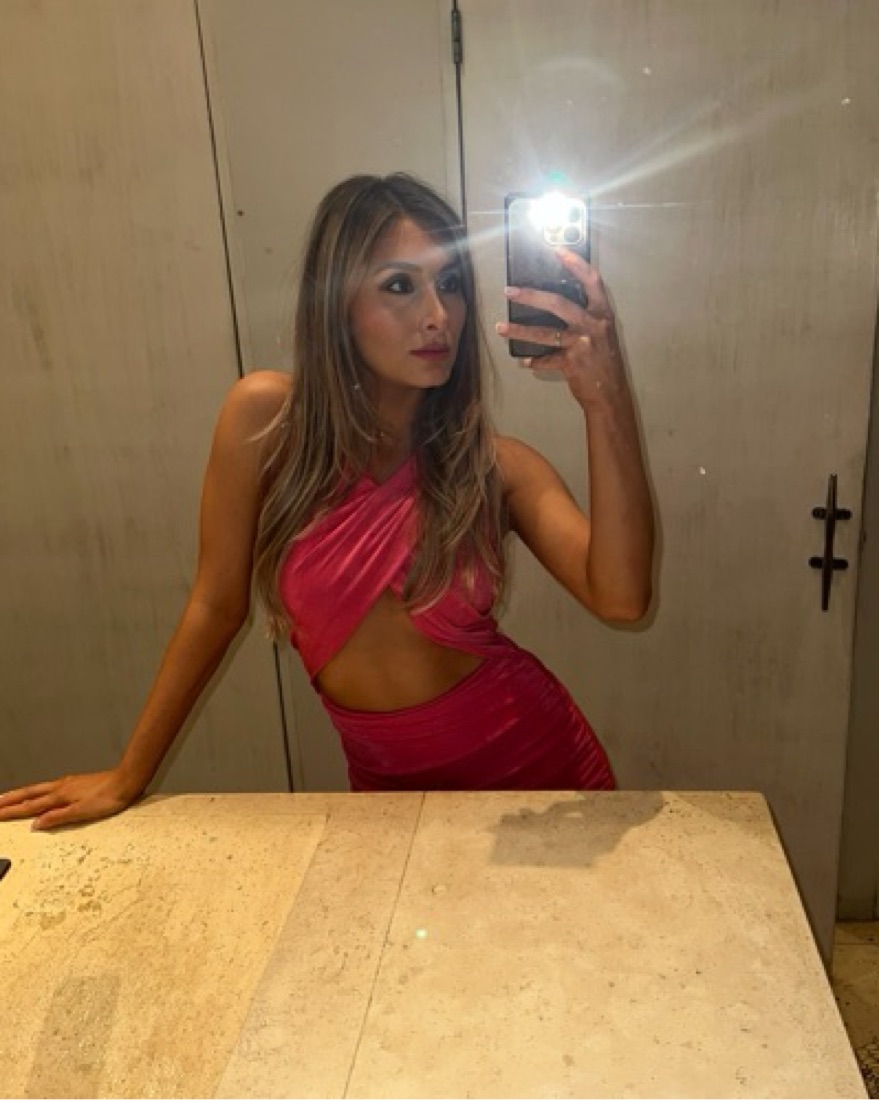 strapless open back dress Full Length Herve Leger Long Pink Bandage Dress – Modig main image 0