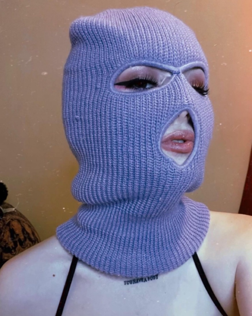 (2) Purple & Black Ski Masks - Image 1