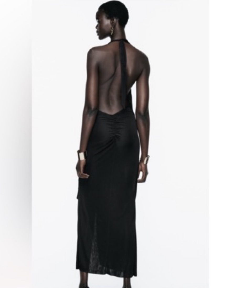 Zara Buckle Halter Dress by Zara - Pickle
