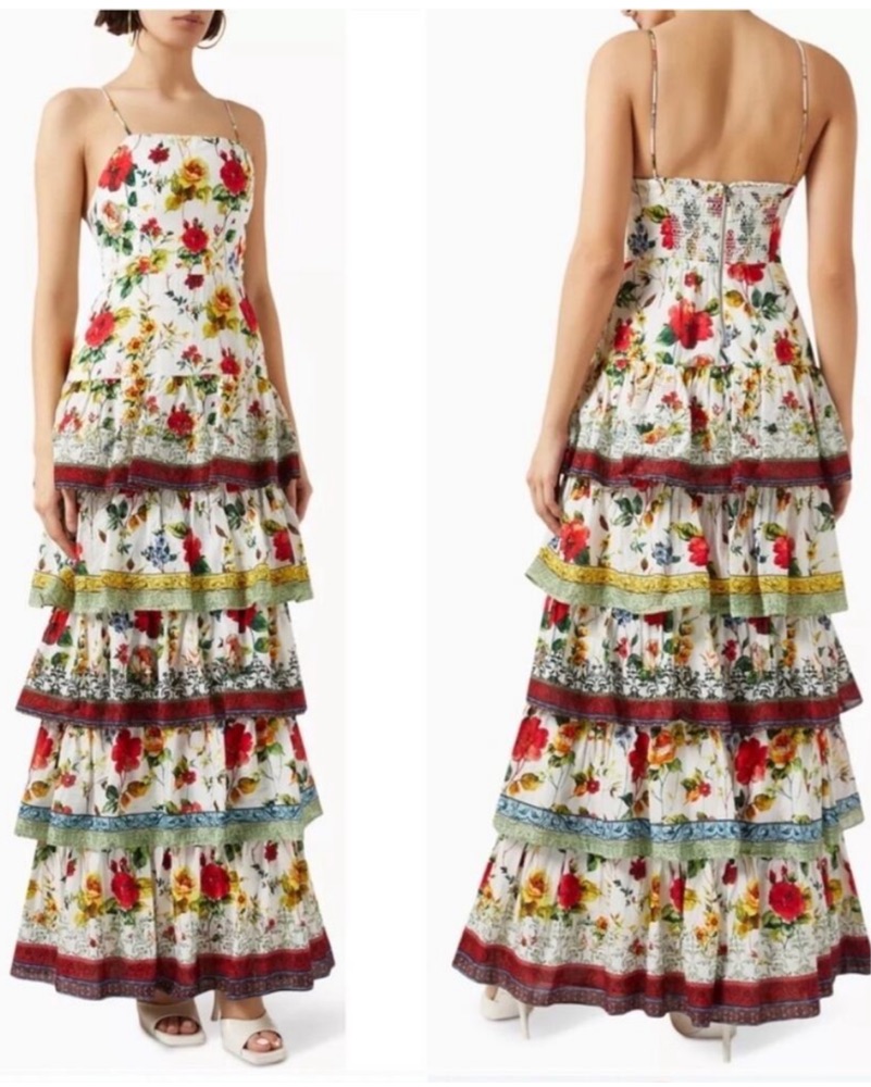 Alice + Olivia Floral Valencia Dress by Alice & Olivia - Pickle