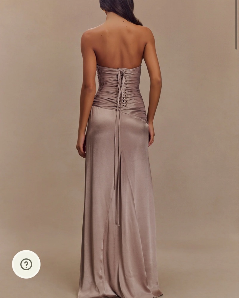 minimal bridesmaid dresses Serena Draped Neck Gown- Champagne 6 main image 0