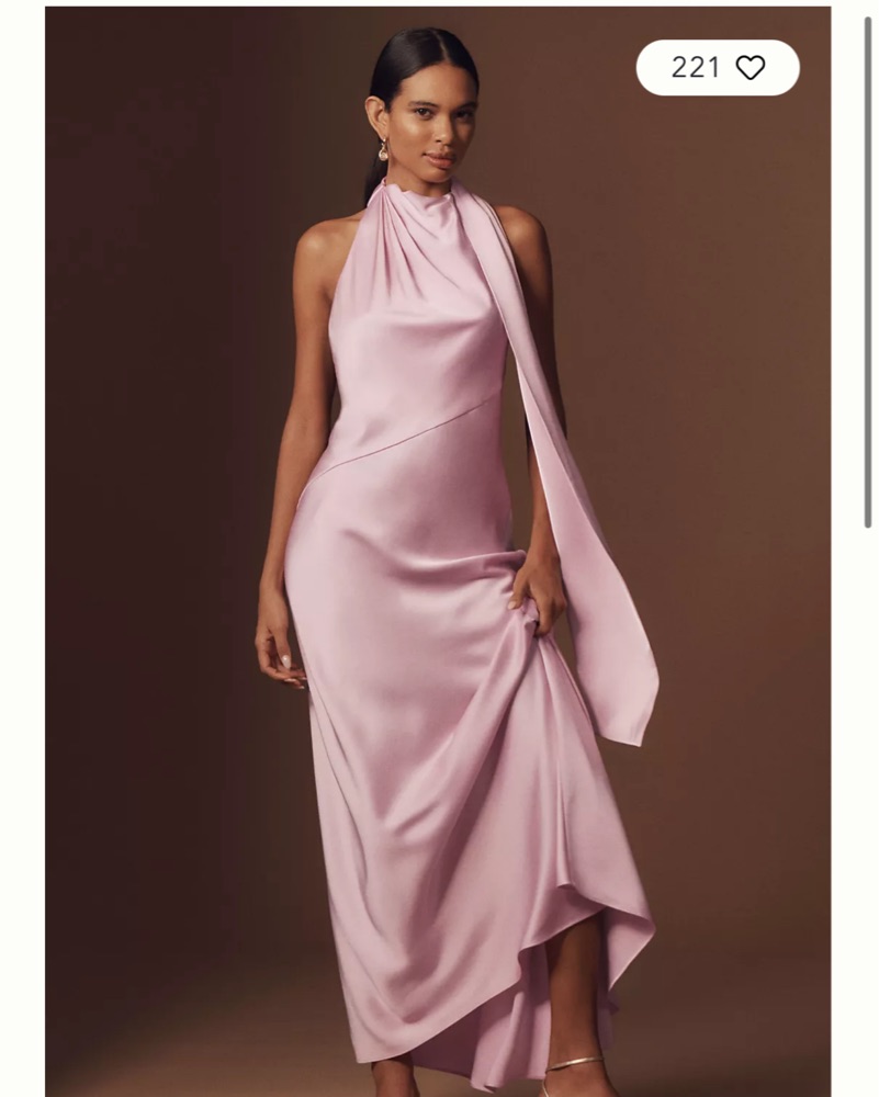 knee length dresses for ladies Significant Other Adriana Halter Gown in Chocolate – Coco & Lola main image 0