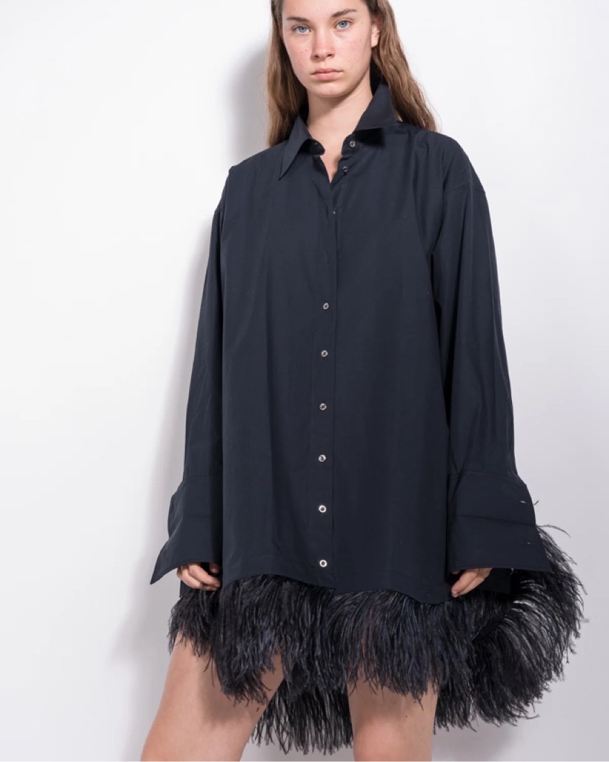 Marques Almeida Feather-Trimmed Organic  - Image 3