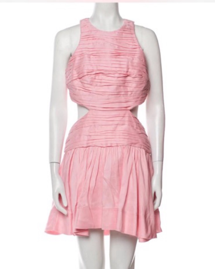 open lace back dress AJE Pandorea Layered Mini