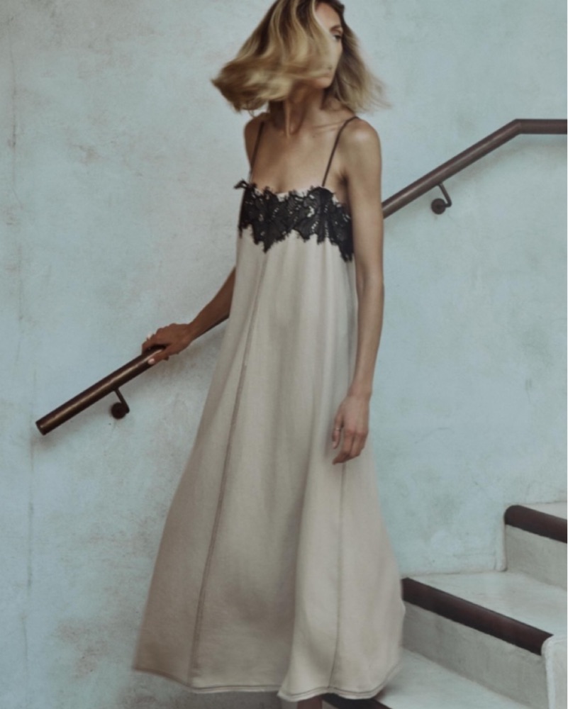 Zara Linen Dress by Zara - Pickle