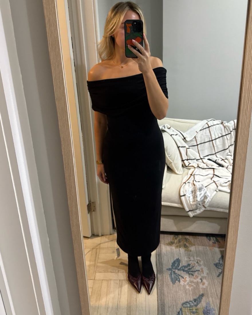 Josefina Long Knit Dress by Reformation - Pickle
