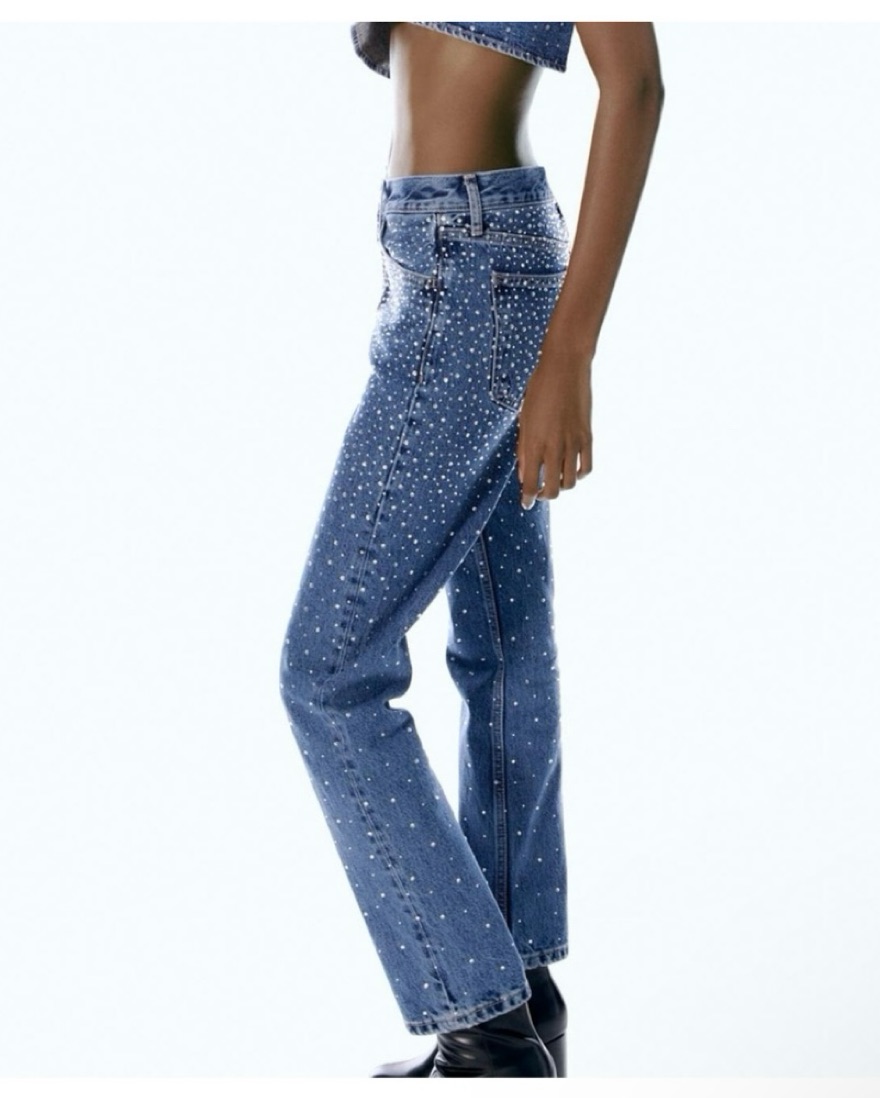 Zara Rhinestone Denim  - Image 4