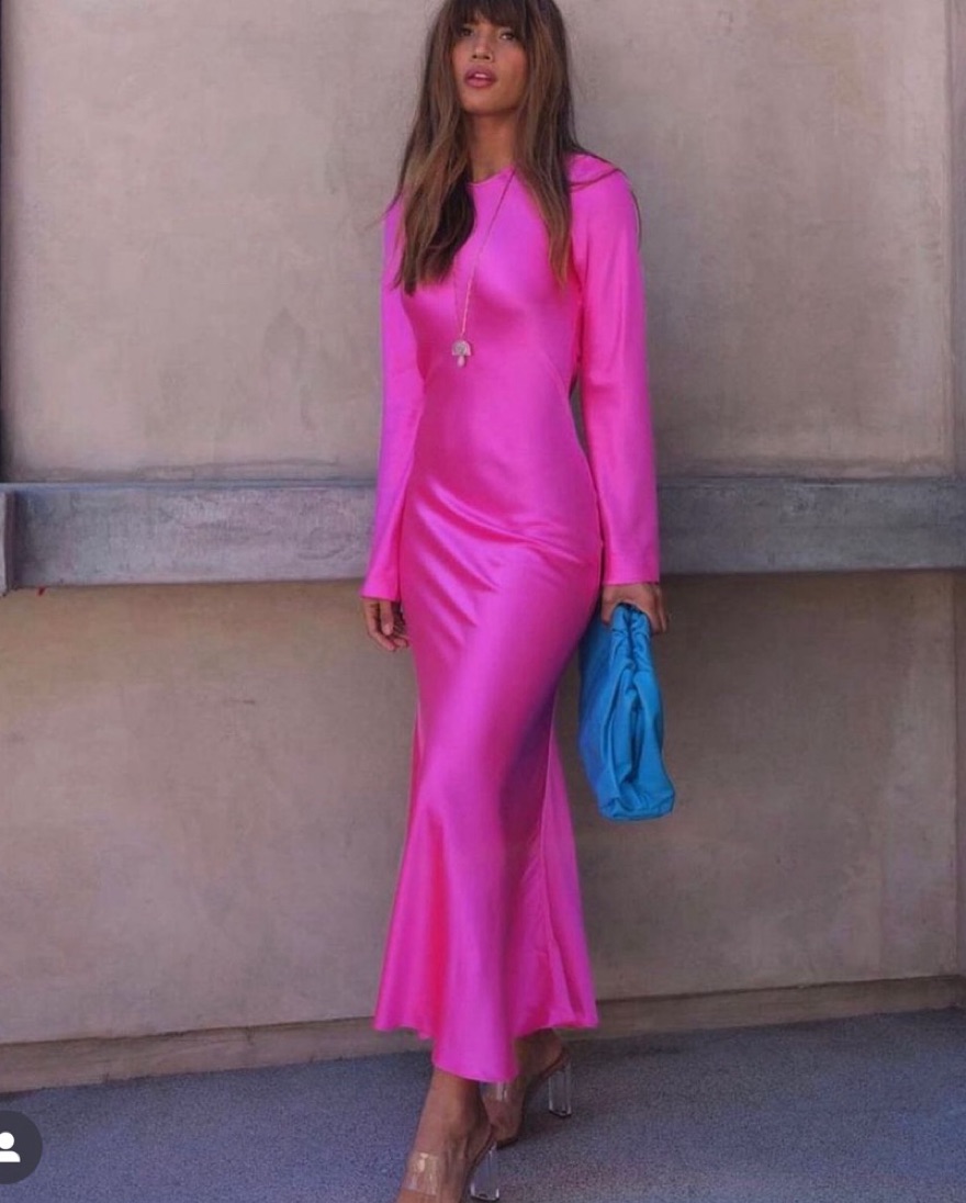 knee length dresses for ladies Drape Sleeve Maxi Dress main image 1