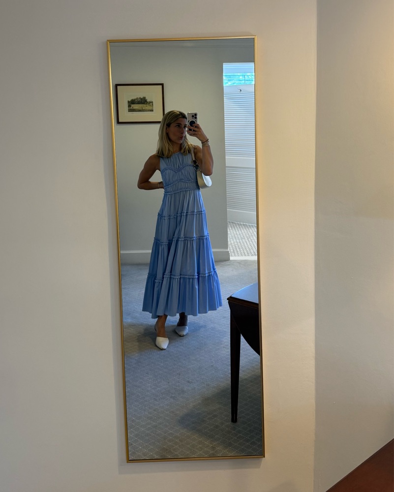 CinqSept Elegant Blue Tiered Maxi Dress by Cinq A Sept - Pickle