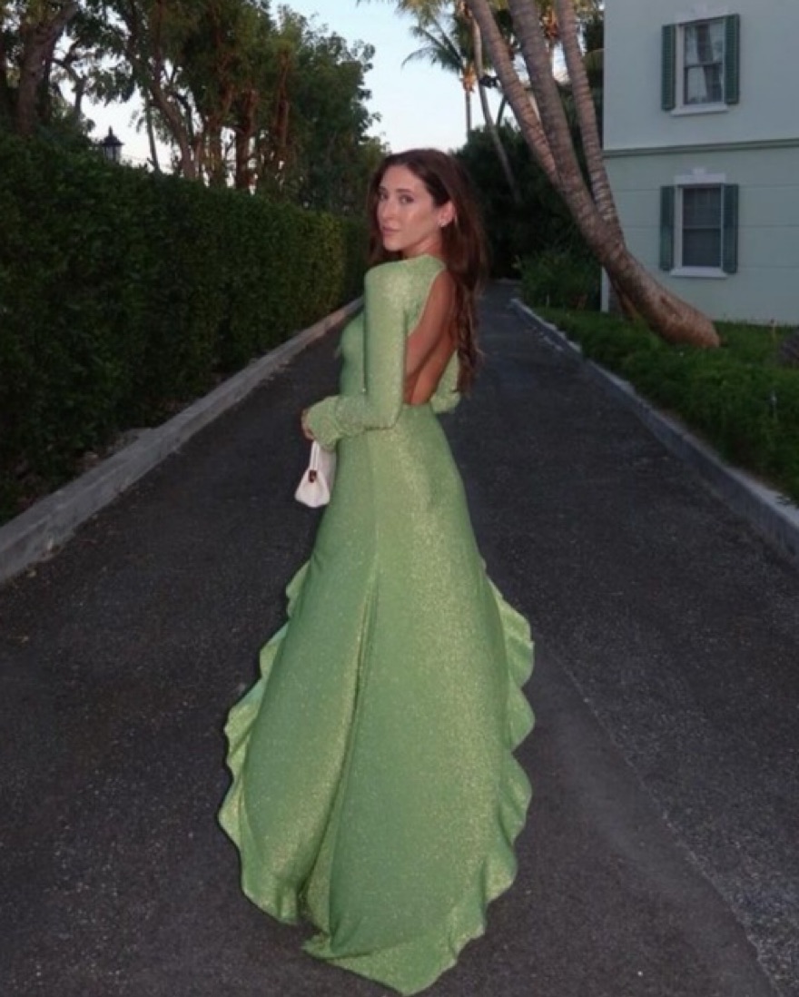 Delfi Rosalia Dress In Green by DELFI - Pickle