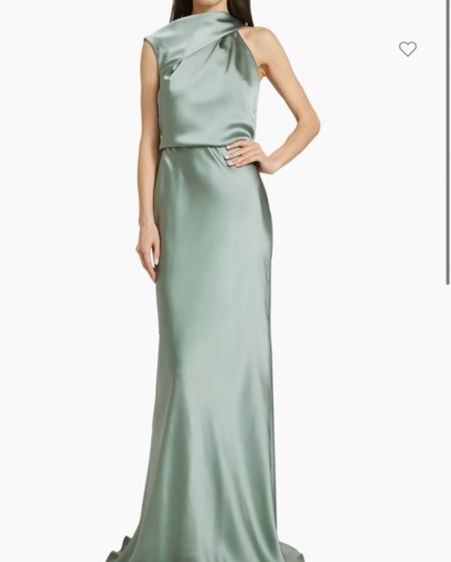 Sage Green Amsale Evening Dress by Amsale - Pickle