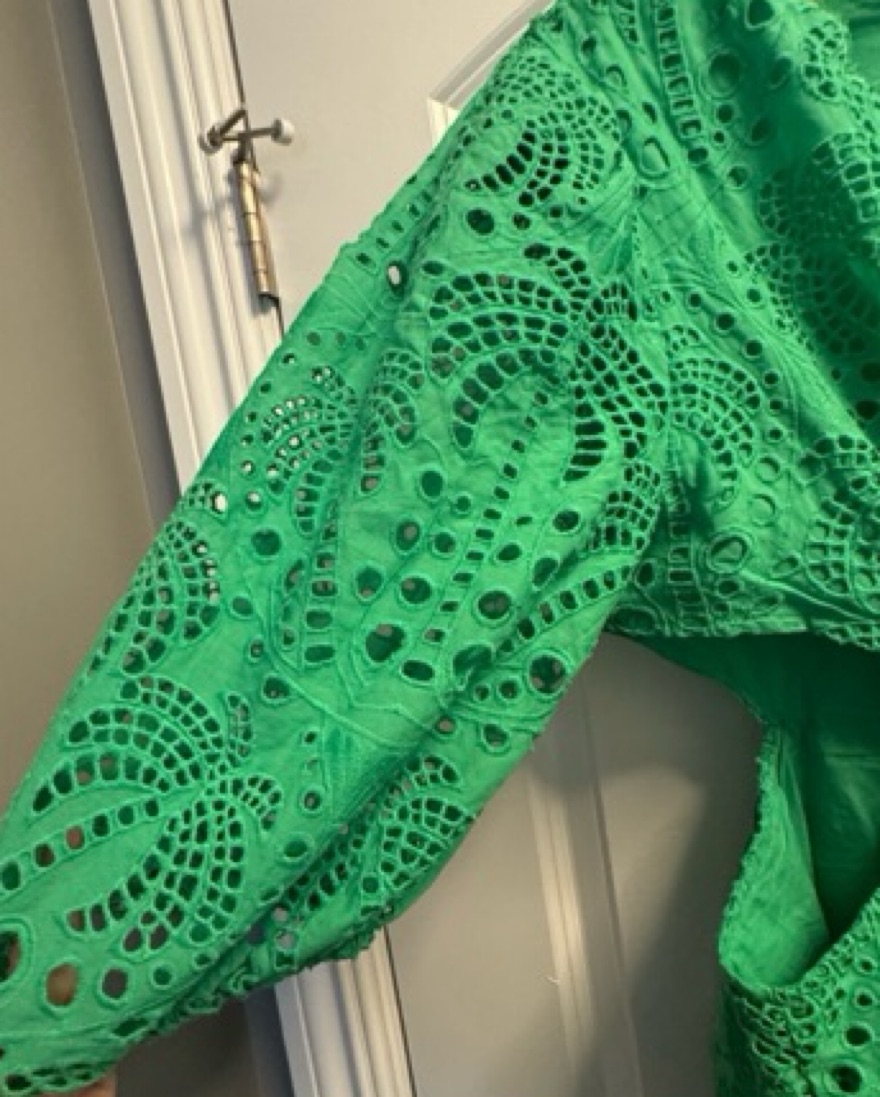 FARM RIO Green Eyelet Midi Dress by FARM RIO - Pickle