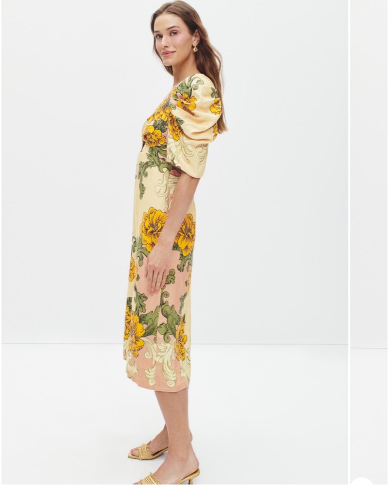 FARM Rio Delicate Flower Arabesques Midi by FARM RIO - Pickle