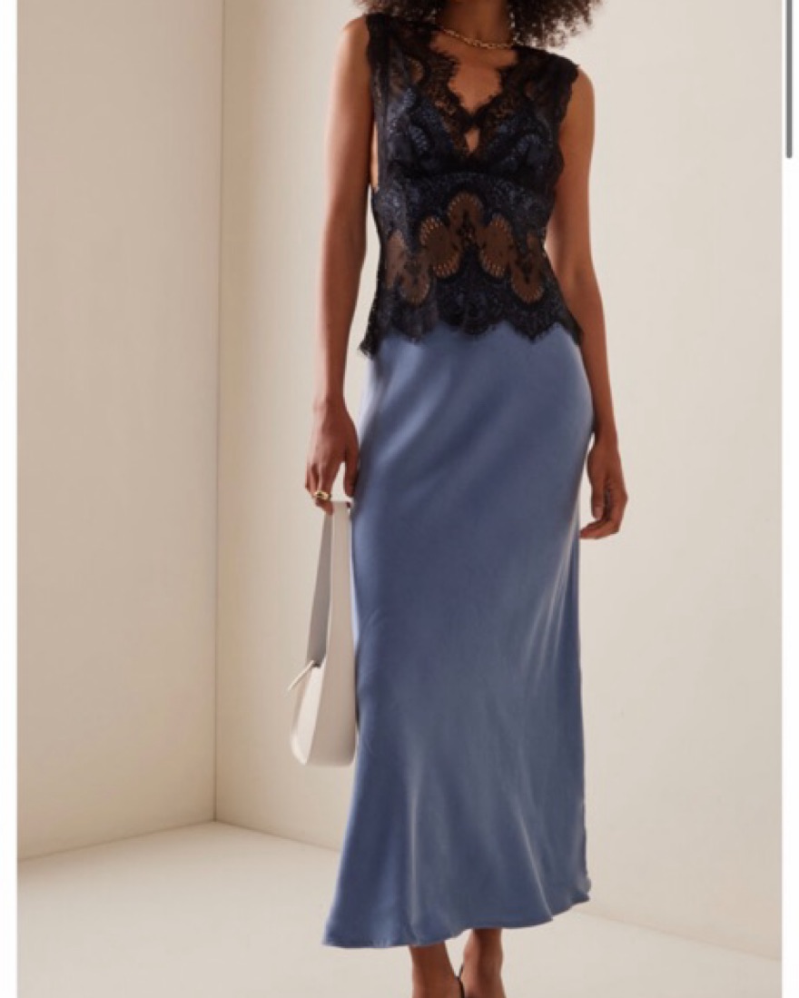 Third Form Satin Lace Midi Dress by Third Form - Pickle