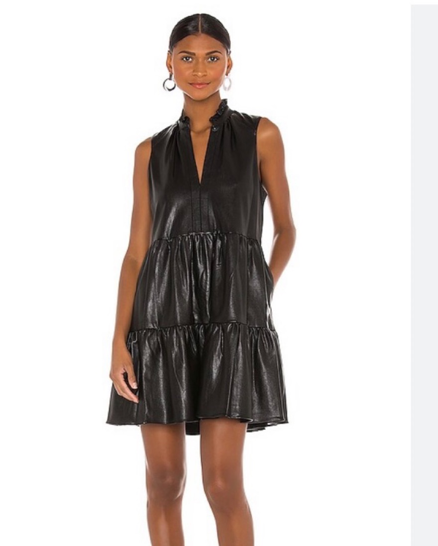 Amanda Uprichard Black Leather Dress - Image 1