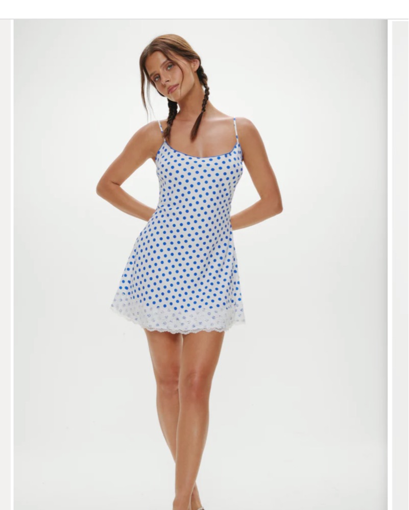 knee length dresses for ladies Delany Scoop Neckline Two-tiered Mini Dress in Pearl White – Heather  Clothing