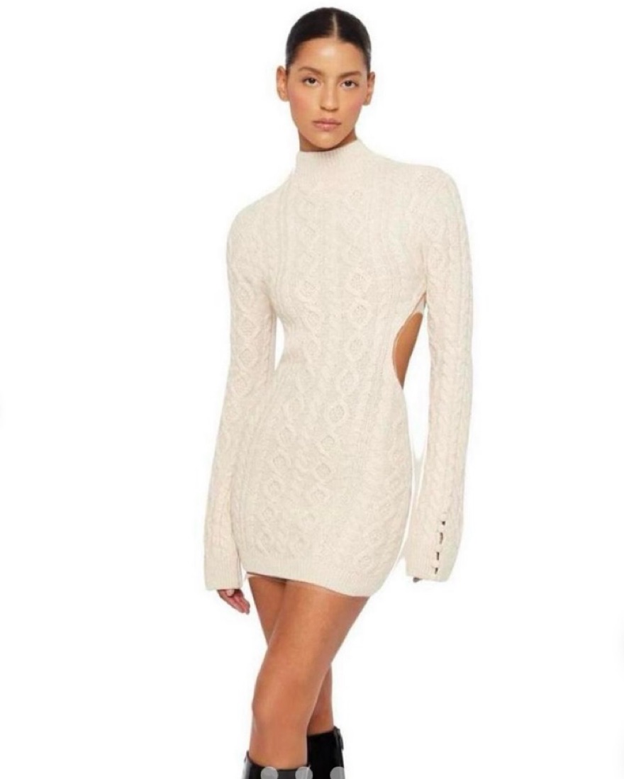 knee length dresses for ladies Guizio Leila Mini Dress White / XL main image 1