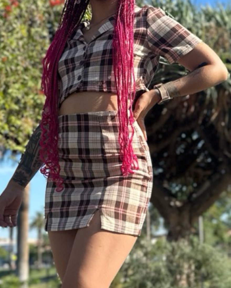 Plaid Skirt Set  - Image 1