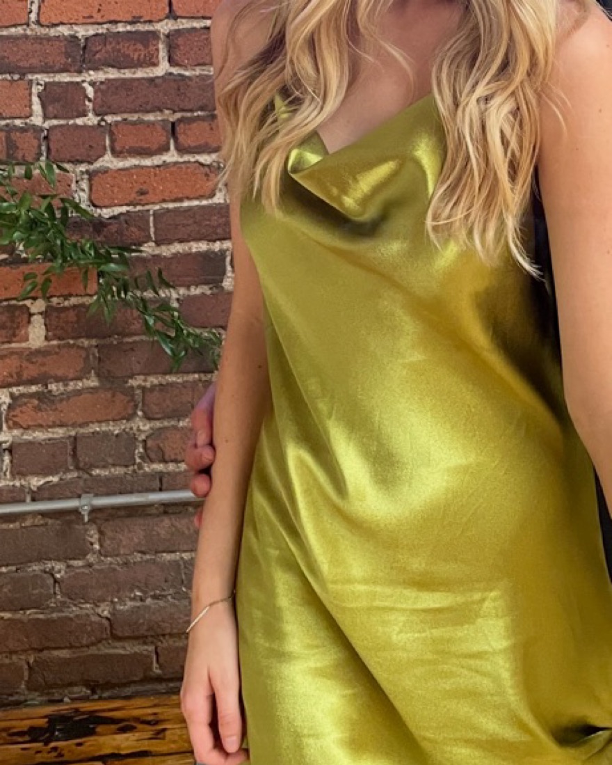 Moon River Satin Slip Dress by Moon River - Pickle