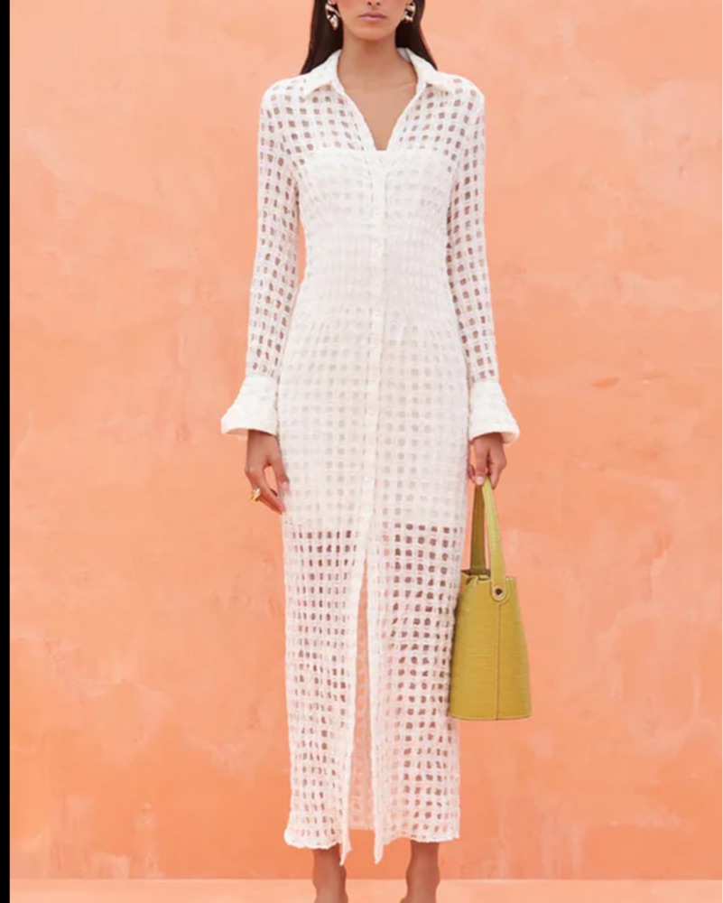 Cult Gaia Pernille Long Sleeve Dress by Cult Gaia - Pickle