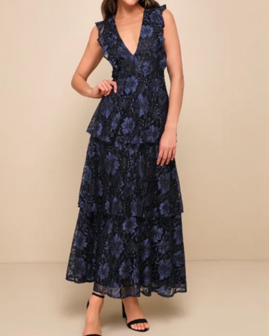 sachin and babi light blue dress Dreamylily Women Wedding Guest Semi-Formal Dress Light Blue V-Neck Chiffon  Midi Dress