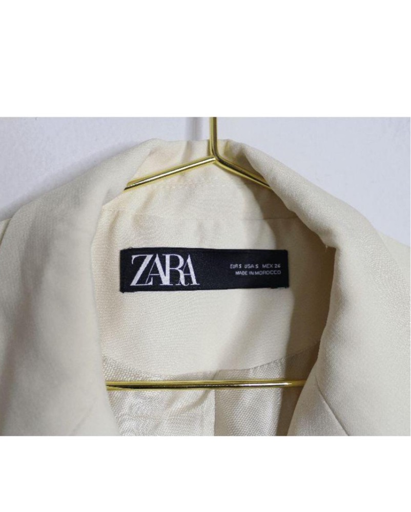 white christmas dresses Zara Cream Blazer L – The Wardrobe main image 0