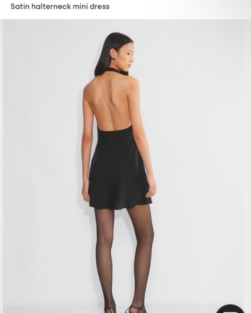 navy blue dress for baby girl Black Cowl Neck Backless mini dress by Aritzia