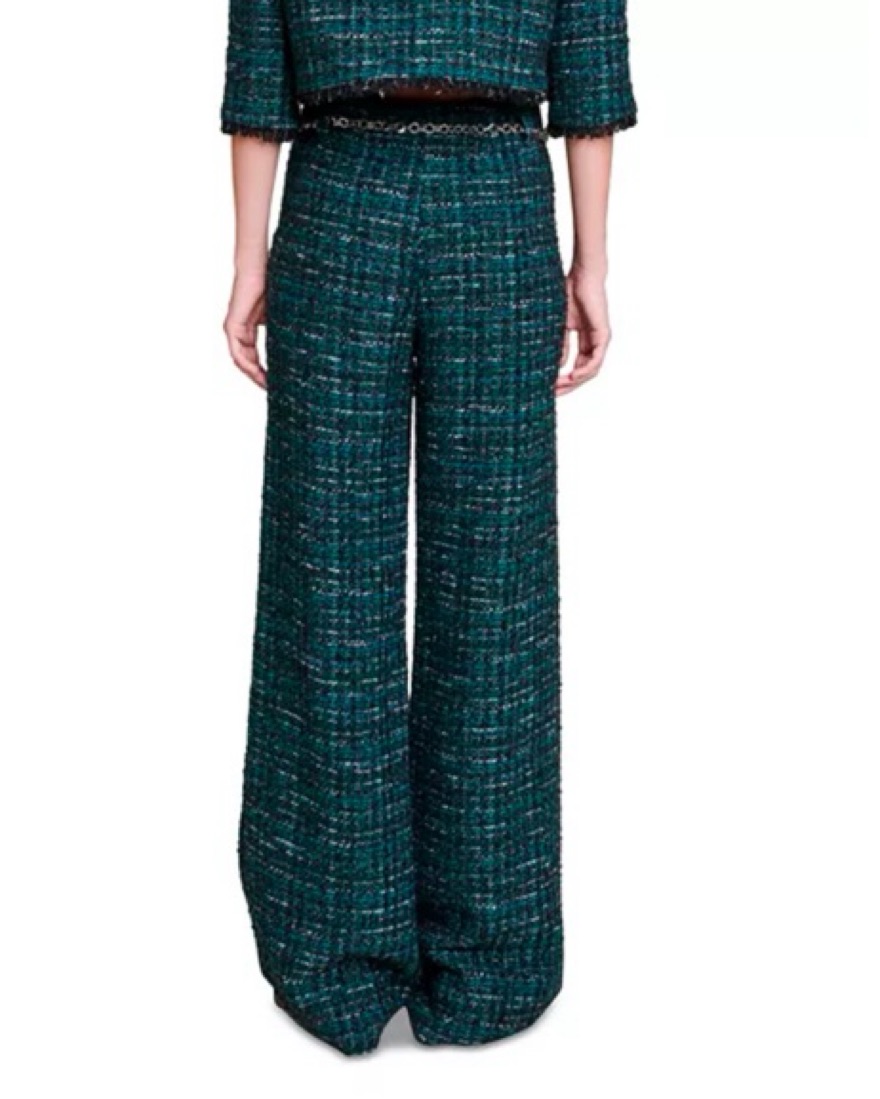 Maje Wideleg Tweed Pants - Image 2