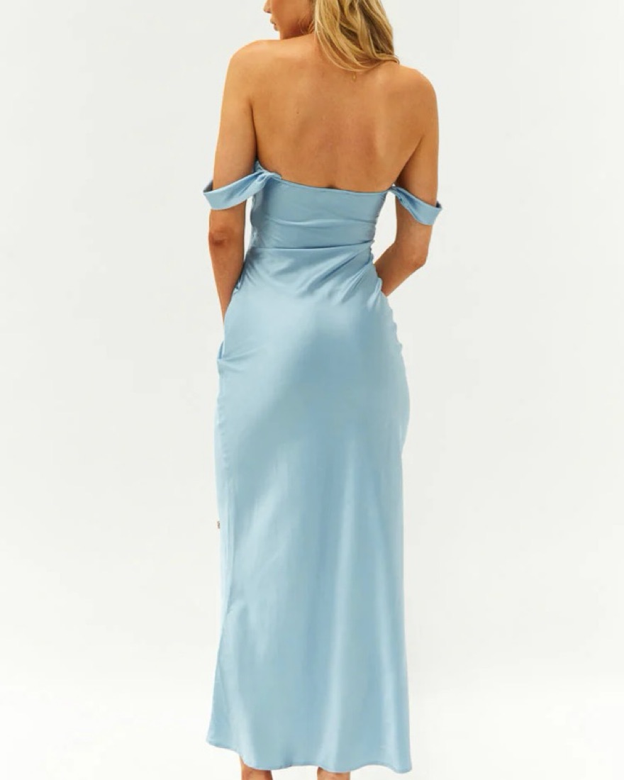 blue dress for baby girl Inara Blue Ruffle Prom Dress - US 10 main image 0