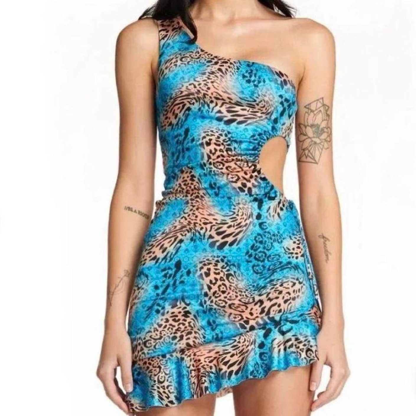 I A GIA blue cheetah print dress M by I AM GIA - Pickle