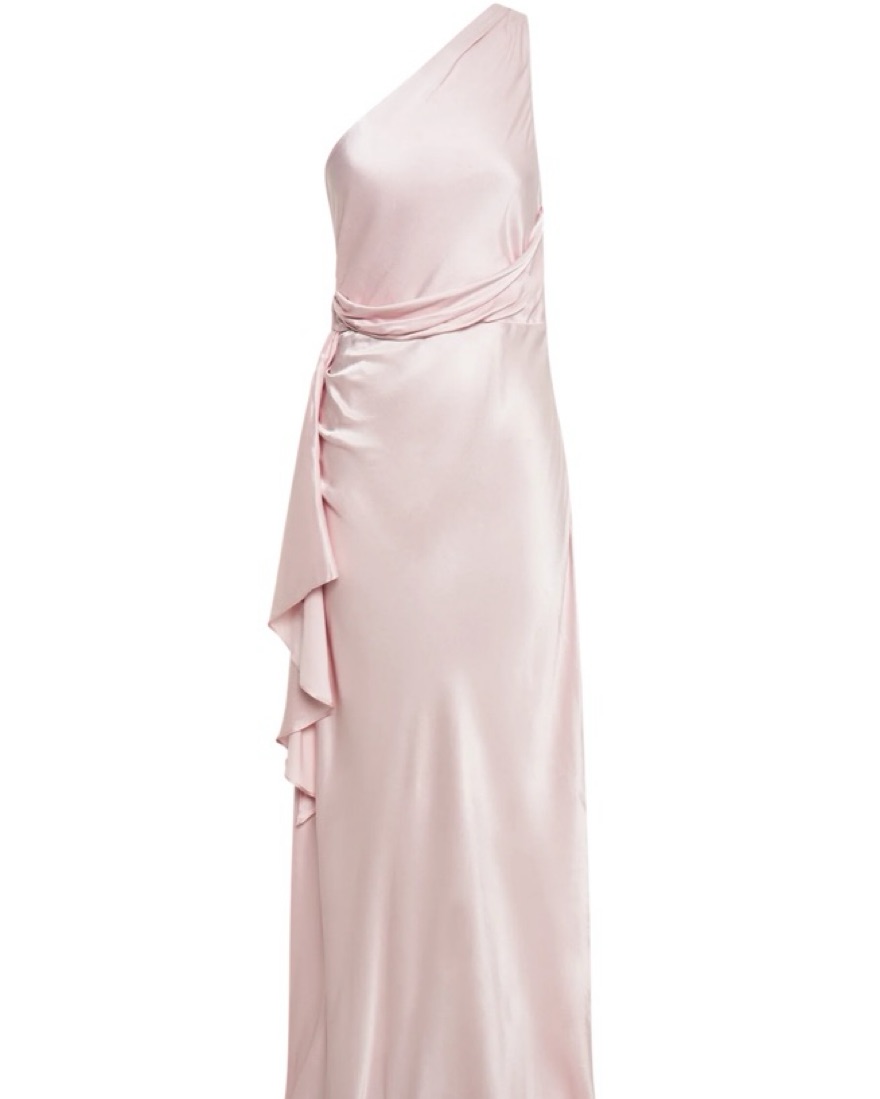 meshki bridesmaid dresses Jasmine Strapless Satin Maxi Dress - Dark Chocolate main image 0