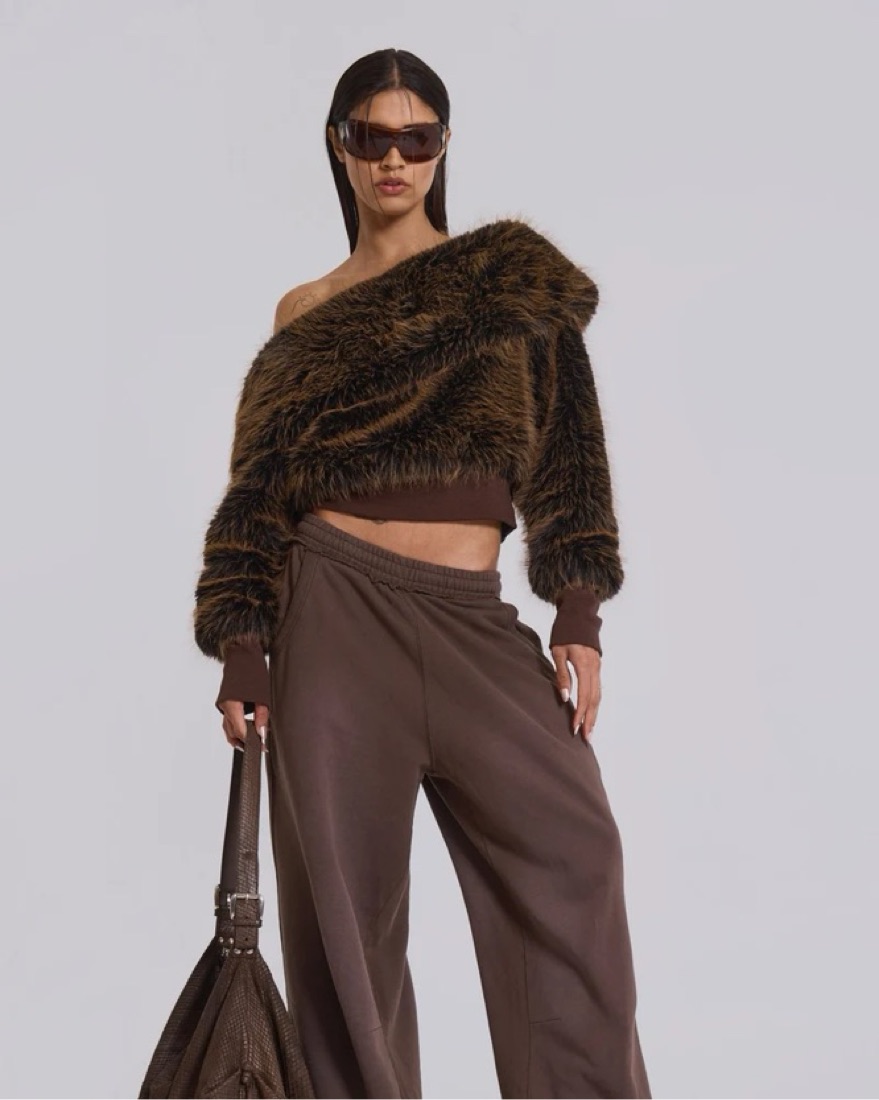 JADED LDN OFF-SHOULDER FAUX FUR - Image 3
