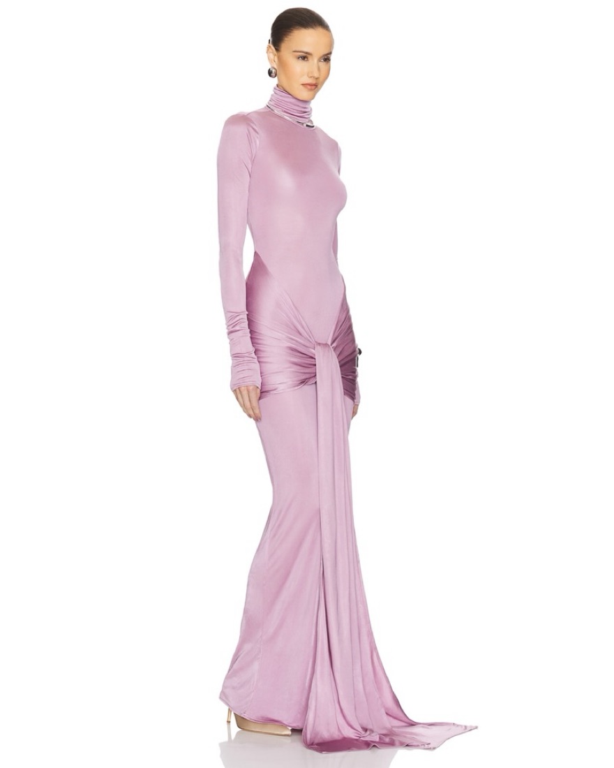 Helsa Slinky Jersey Sarong Maxi Dress - Image 3