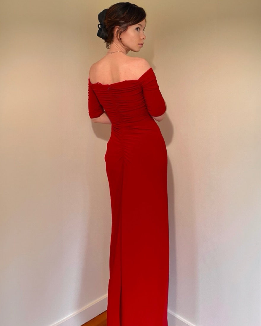 Badgley Mischka Red Formal Dress - Image 2