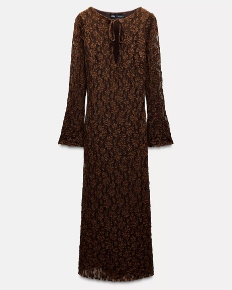 Zara Long Lace Dress by Zara - Pickle