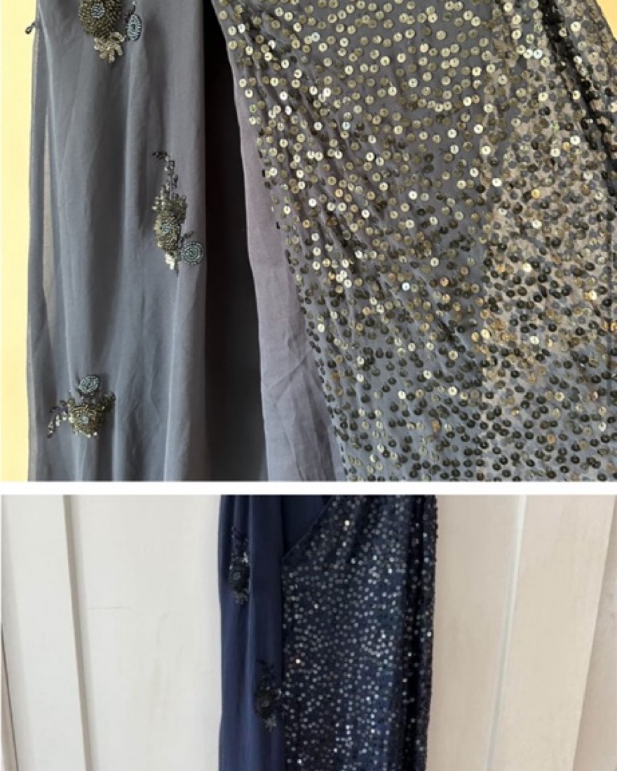 Stunning Navy Sequin Maxi Dress - Image 2