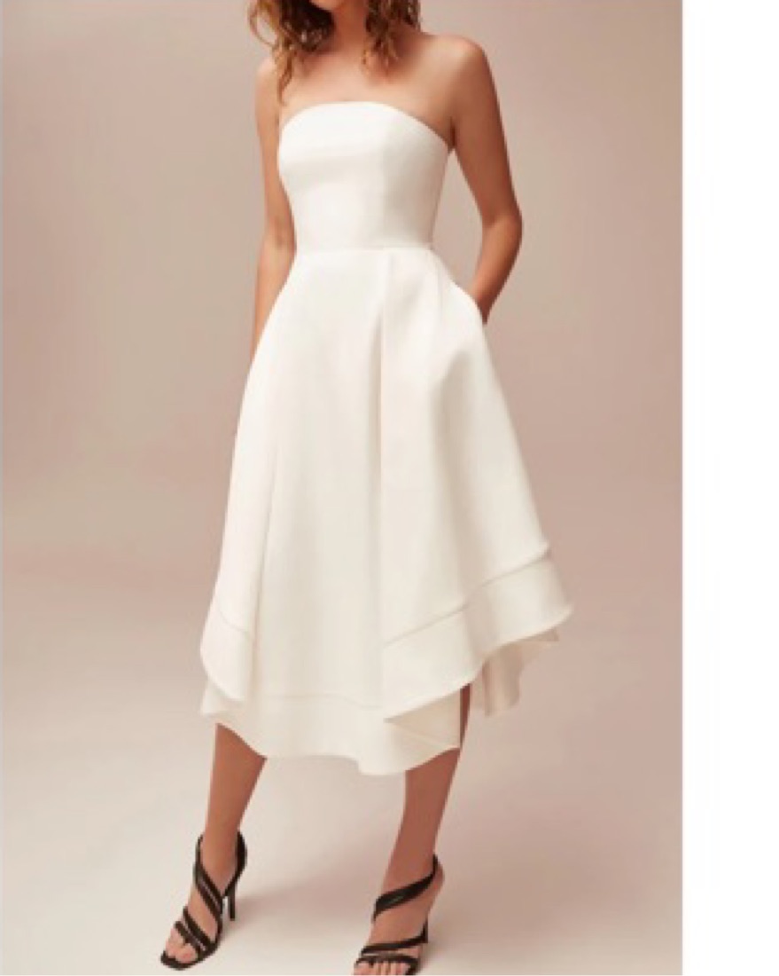 C/meo Strapless Midi Dress by C/MEO Collective - Pickle