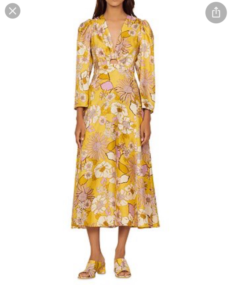 sachin and babi light blue dress SANDRO Solena Midi Dress