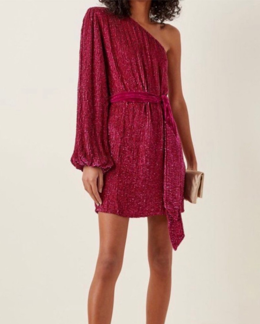 One Shoulder Retrofete Dress - Image 1