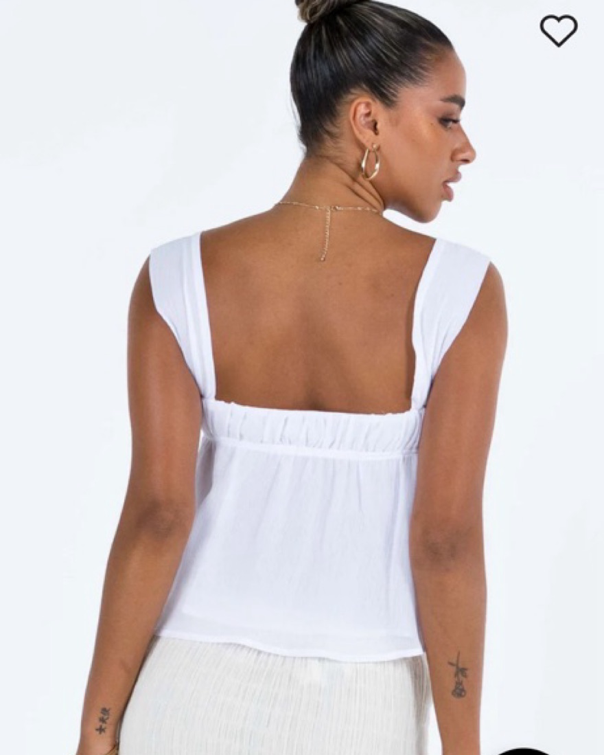 White Flowy Tank Top  - Image 1