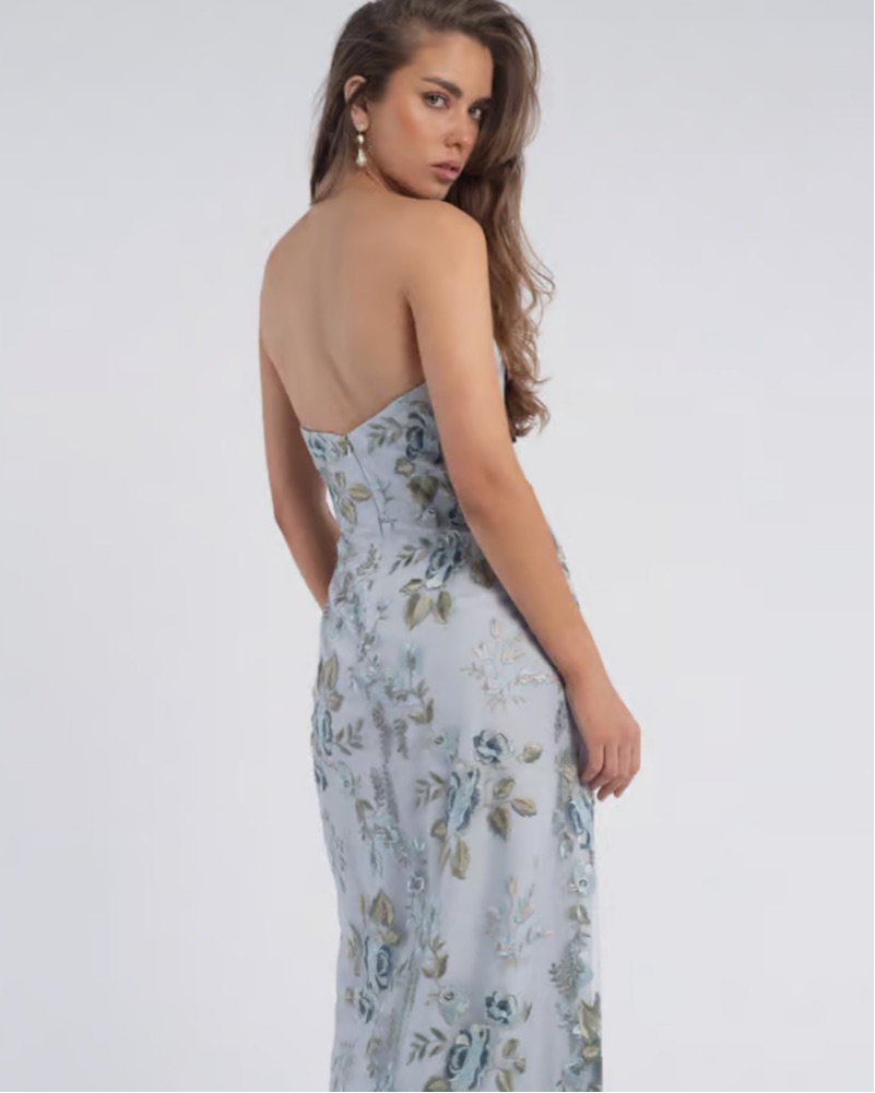 green emerald velvet dress Jenny Yoo Alouette