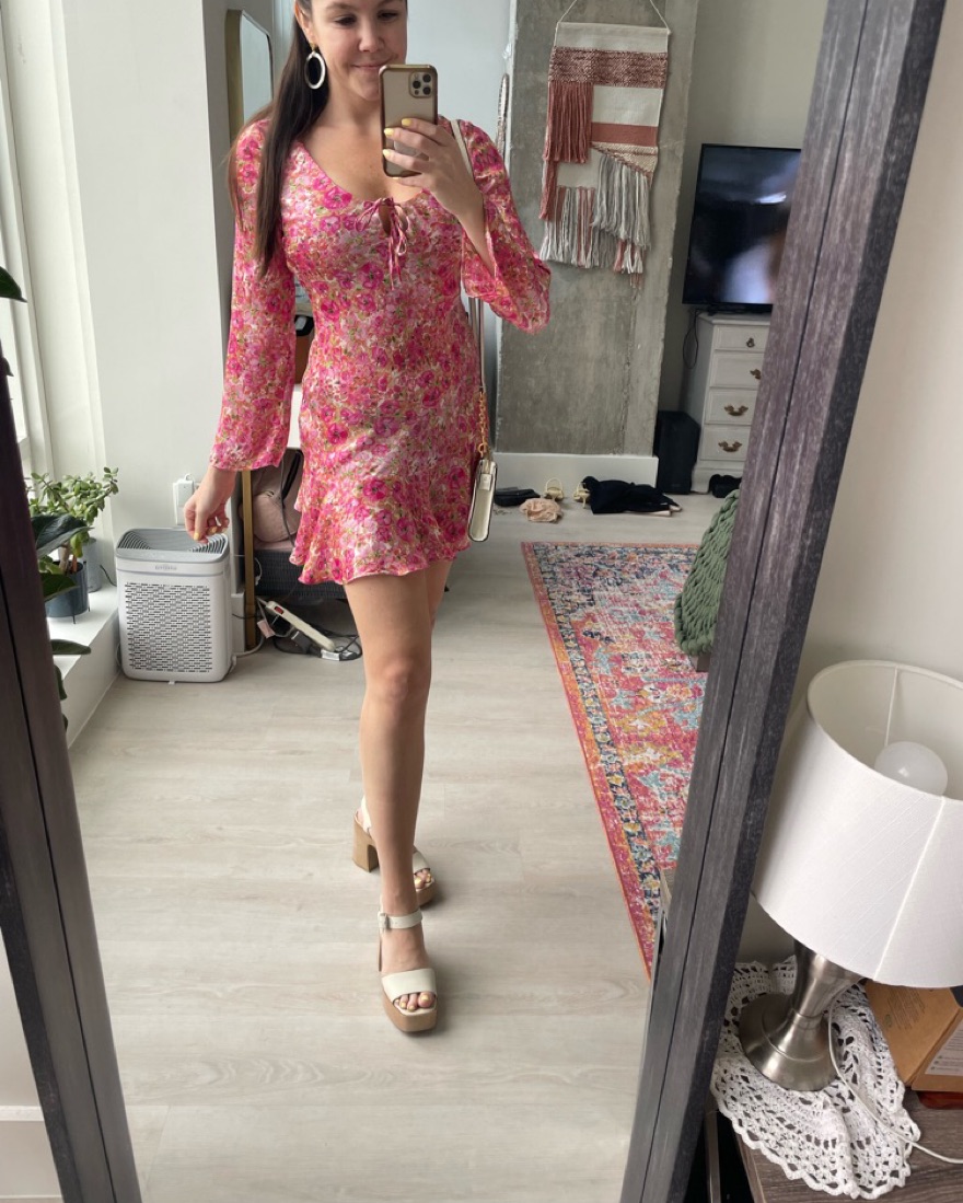 Zara Floral Print Mini Dress by Zara - Pickle
