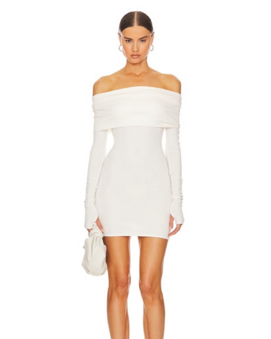 Helsa Jersey Off Shoulder Mini Dress  - Image 2