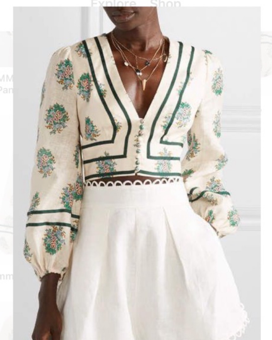 Zimmermann Verity Floral Cropped Top - Image 1