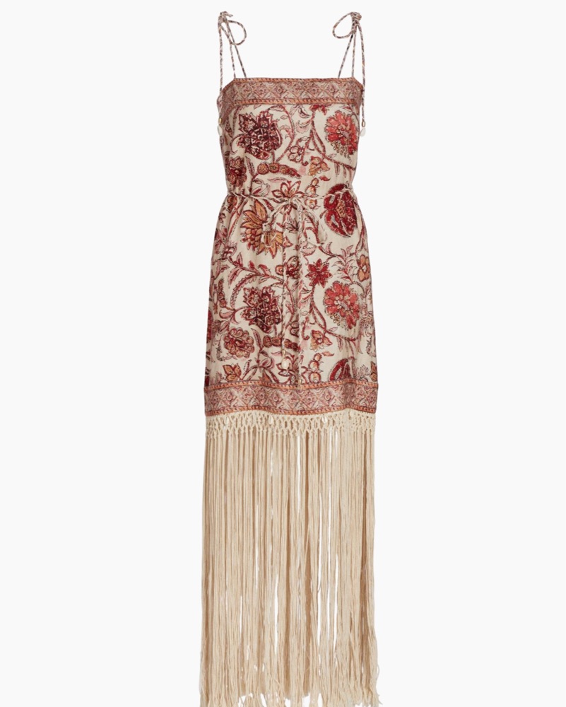 chinese dress ladies EWATOMI MAXI FRINGE DRESS  Luse Couture