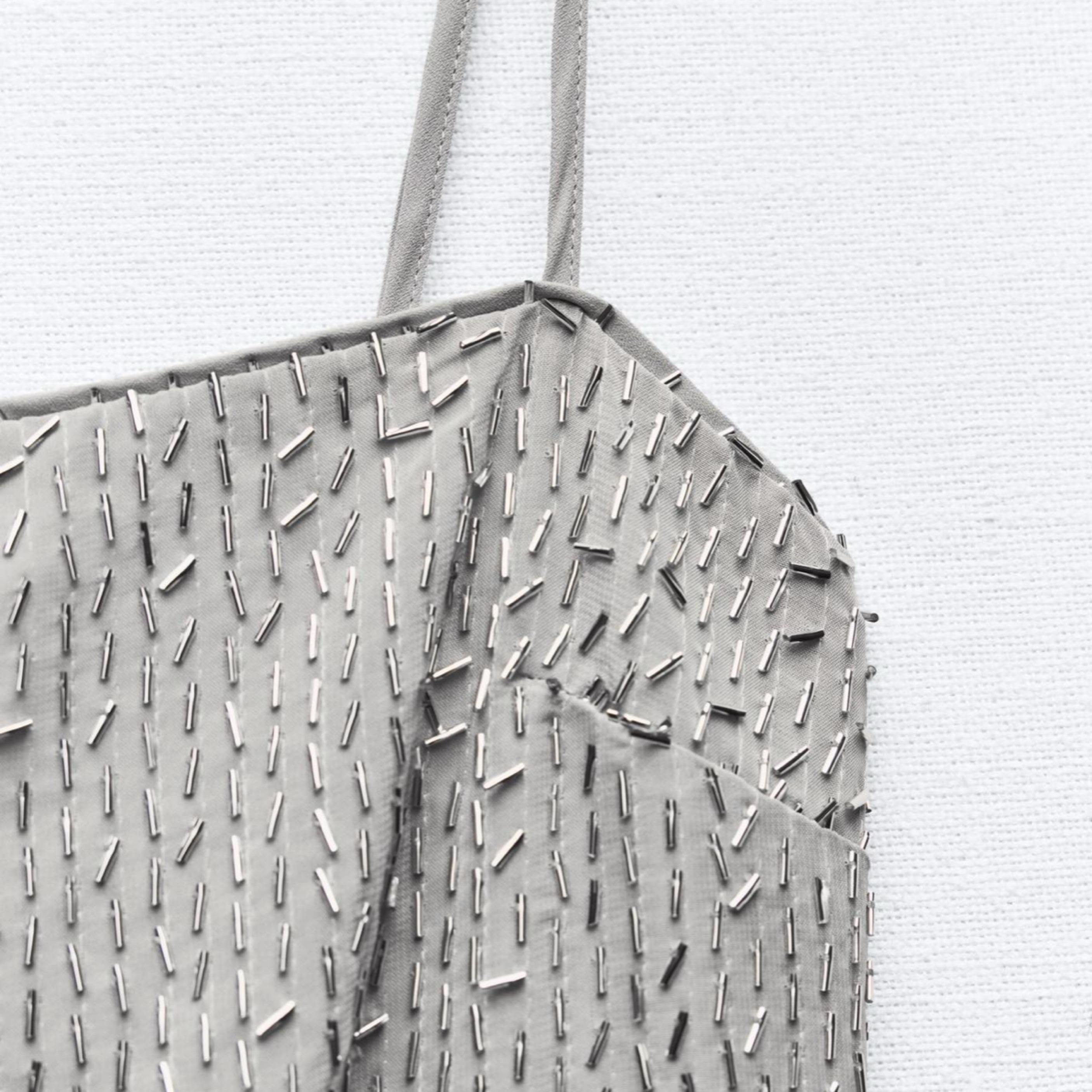 Zara Beaded Silver Dress by Zara - Pickle